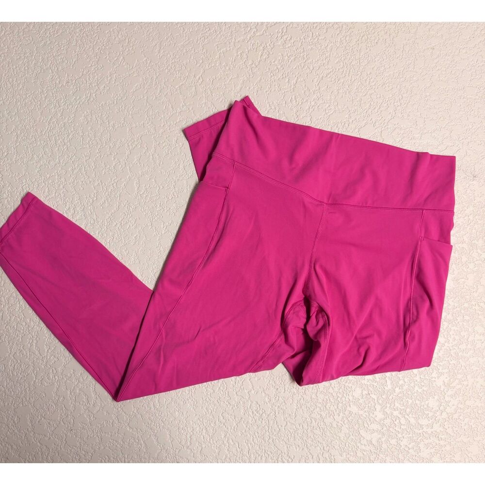 Member’s Mark Everyday High-Rise Ankle Leggings Hot Pink XL NWT